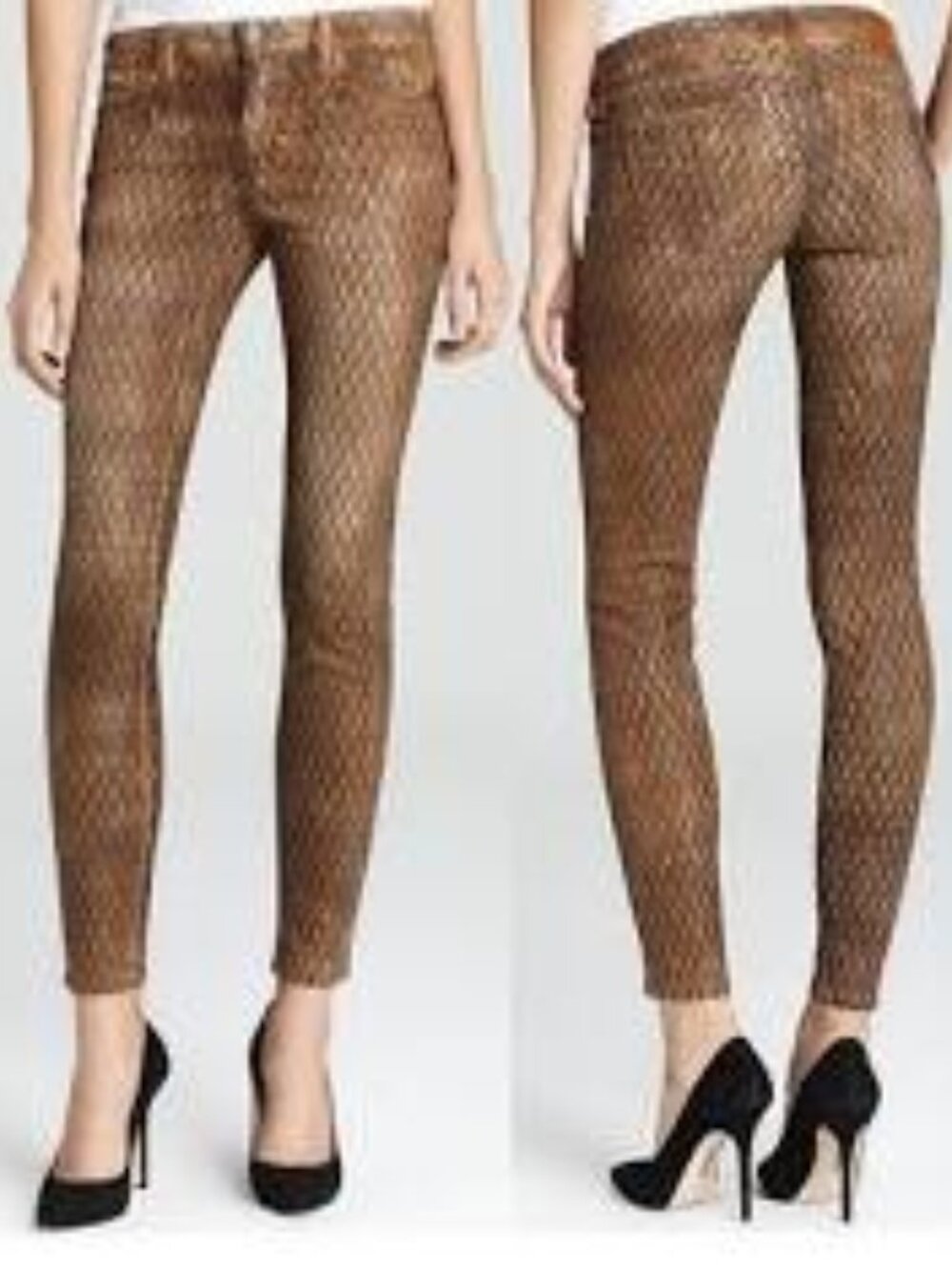 TRUE RELIGION Halle Mohave Lonestar Snake Print Skinny Jeans